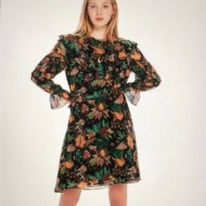 Scotch and Soda dress in Ruffle Jungle Elephant Giraffe print
